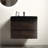 Matt Black Integrated Basin In Engineered Quartz With Overflow Detail For Bath Use