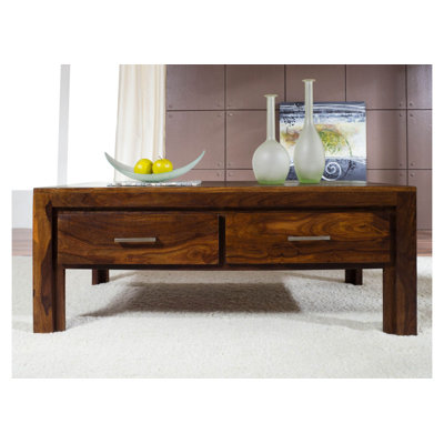 Metro Solid Wood Solid Wood Coffee Table with Storage