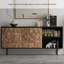 Buffet rétro en bois massif multi-rangements