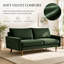 Canapé en velours de style européen 70 po Nordic Contour Series-132917300