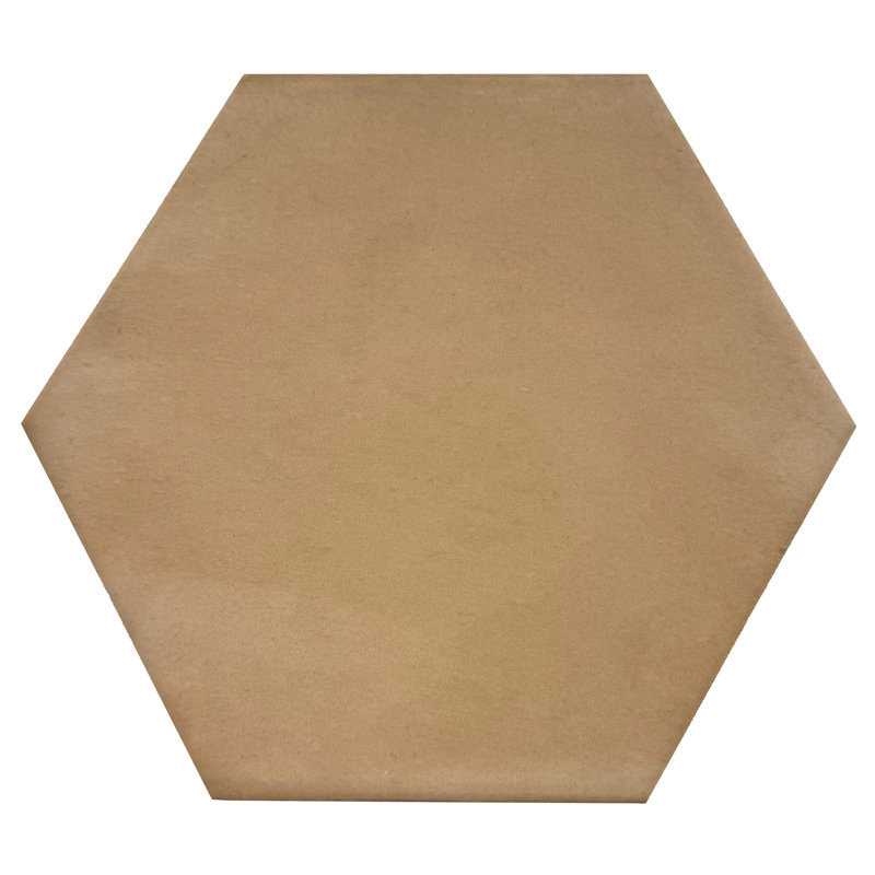 TerraClay Hexagon Straw 7" x 8" Terracotta look Glazed Porcelain Wall & Floor Tile, Beige