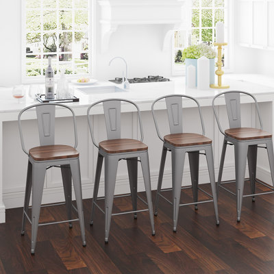 Rosenberry Counter Stool with Metal Frame
