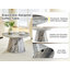 Table basse circulaire texturée en panneau de fibres à densité moyenne - diamètre 23,6 pouces, hauteur 13,7 po. Placage texturé gris, texture délicate, adaptable au plateau de table circulaire.-133473154