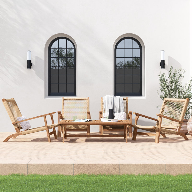 Kismet Acacia 4 - Person Patio Conversation Set, Natural