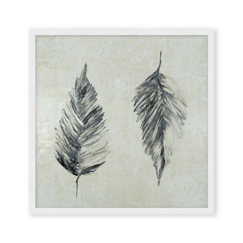 Nature Inspired "Silver Foliage" Canvas Wall Art By , 20" H x 20" W x 1.125" D, Framed Print, Black