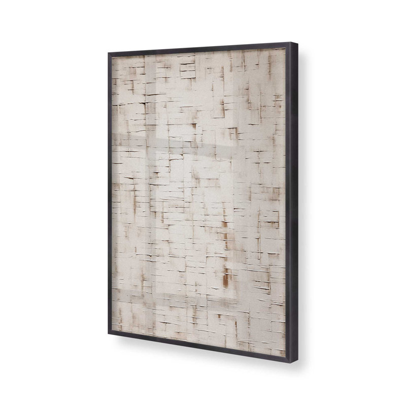 Tranquillité texturée II, H 21,25 po x l 17,25 po, Cadre simple en zinc patiné