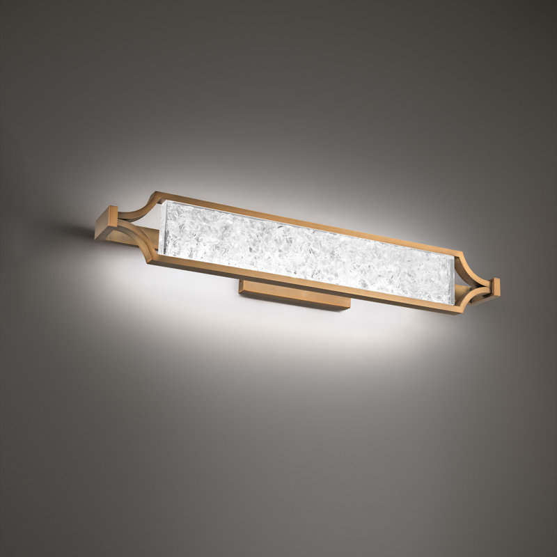 Emblem Gold Dimmable LED Vanity Light with Brass Finish