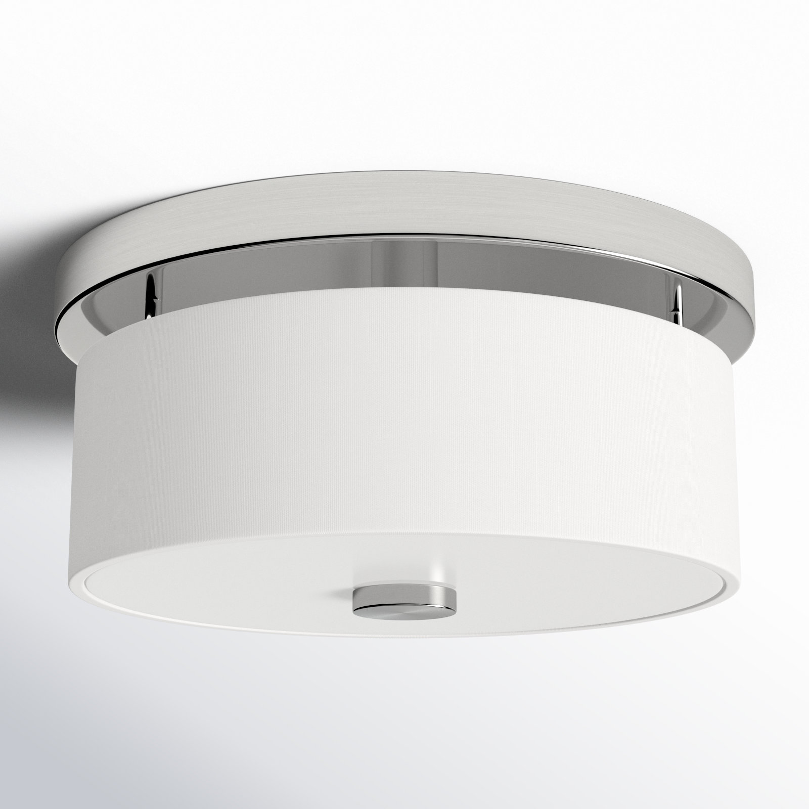 Flaire 2 Light Flush Mount, 5.375" H x 11" W x 11" D, Brushed Nickel