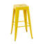 Tabouret à hauteur de comptoir de 30 pouces, ensemble de 2 tabourets de bar en métal sans dossier, non empilable, amovible et facile à assembler, conception peu encombrante pour îlot de cuisine / bar / café / salle à manger (jaune)-132287072-132287075