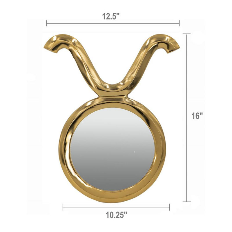 12.5" x 16" Modern Round Mirror