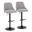Tabouret de bar clouté réglable avec repose-pieds arrondi en T - ensemble de 2-109578078-121973131