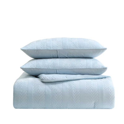 Wrangler Navajo Diamond Reversible Blue Comforter Bonus Set In Blue;red