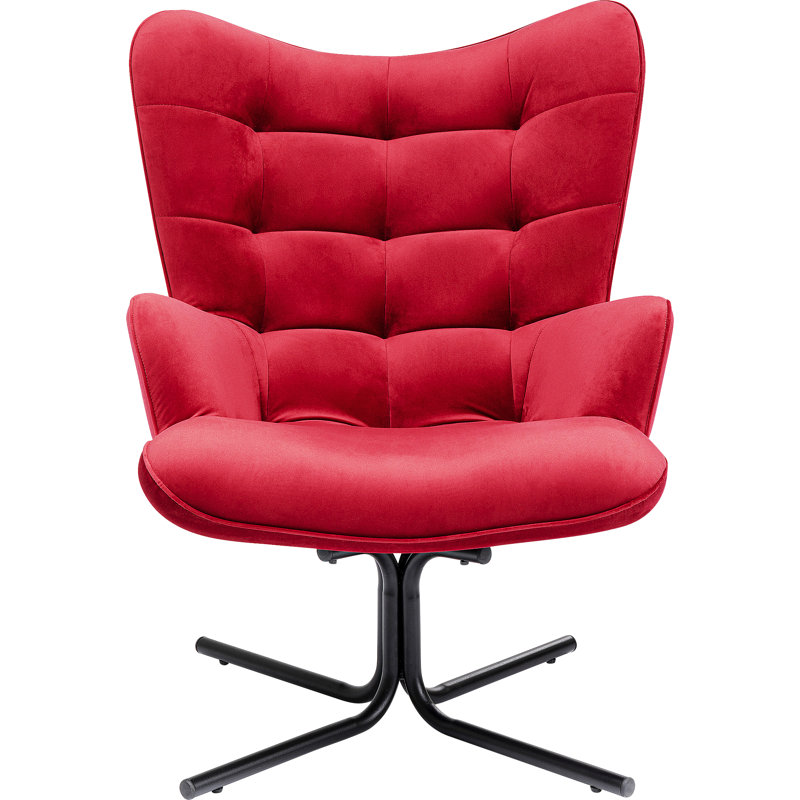 Oscar Armchair, 100 % red polyester