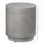 Table d'appoint ronde avec finition en béton - gris clair, 14,5 po x 14,5 po x 17 po