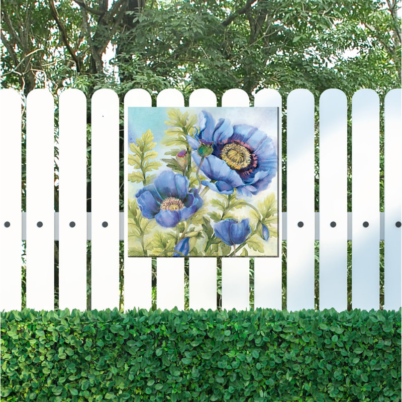Art extérieur bleu coquelicots