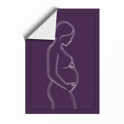 Maternal Serenity Minimalist - Framed Print