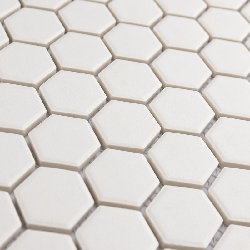 Gotham Porcelain Honeycomb Mosaic Wall & Floor Tile, White