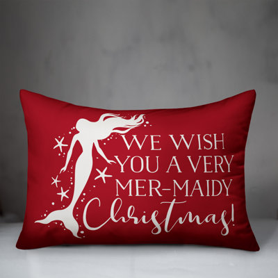  Mer-Maidy Christmas Lumbar Pillow