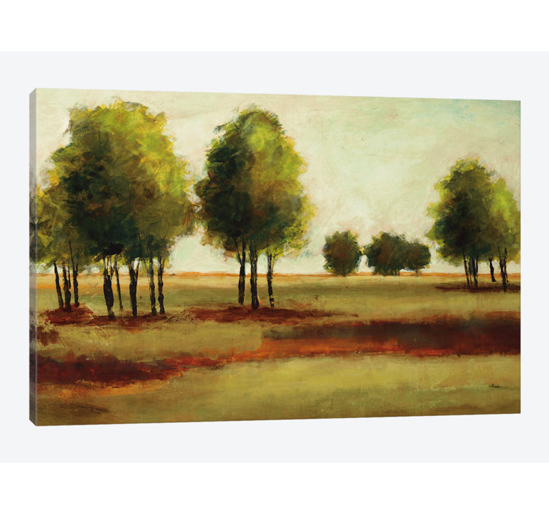 « lumineuse landscape », reproduction sur toile, H 40 po x l 60 po x P 1,5 po, Pas de tapis, Toile tendue
