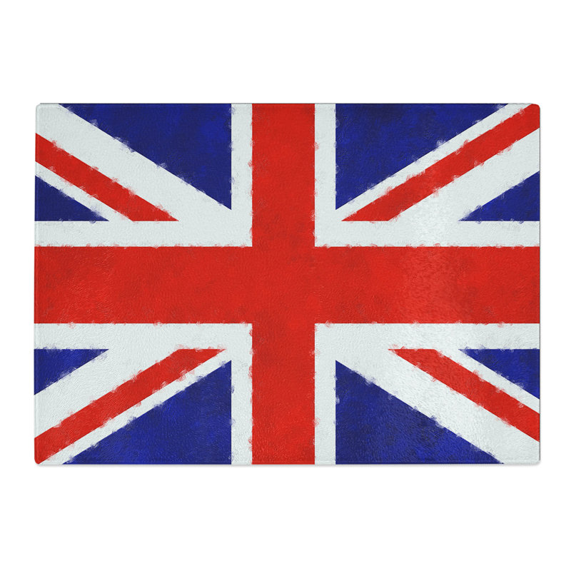 Union Jack British Flag Vol.1 Painting Chopping Board, 0.4cm H x 28.5cm W x 39cm L