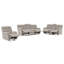 Canapé double inclinable, chenille beige-340309178