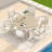 Outdoor Round Patio Dining Table For 6-7, All Weather Metal Dining Table With Umbrella Hole For Deck Lawn Garden Backyard, Sandstone Color