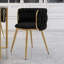 48cm H Velvet Upholstered Low Back Side Chair