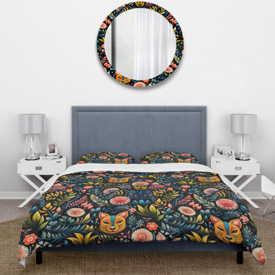 Eclectic Animal And Plants Carnival - Eclectic Duvet Cover Set - Microfiber Polyester
