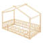 Lit simple avec clôture en bois et aire de jeux-131461056
