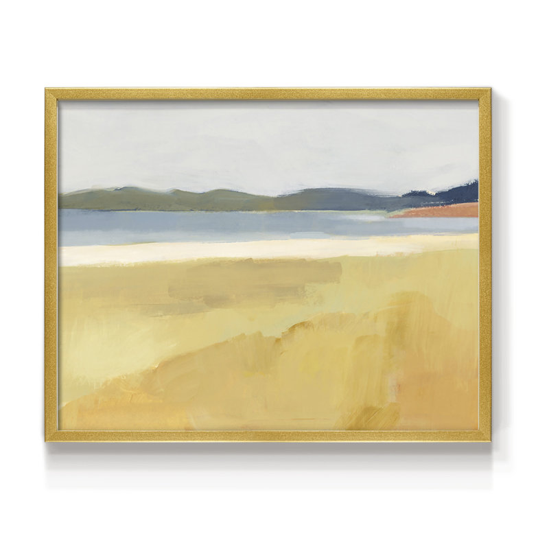 Ochre Seaside II -Framed Print - Restickable