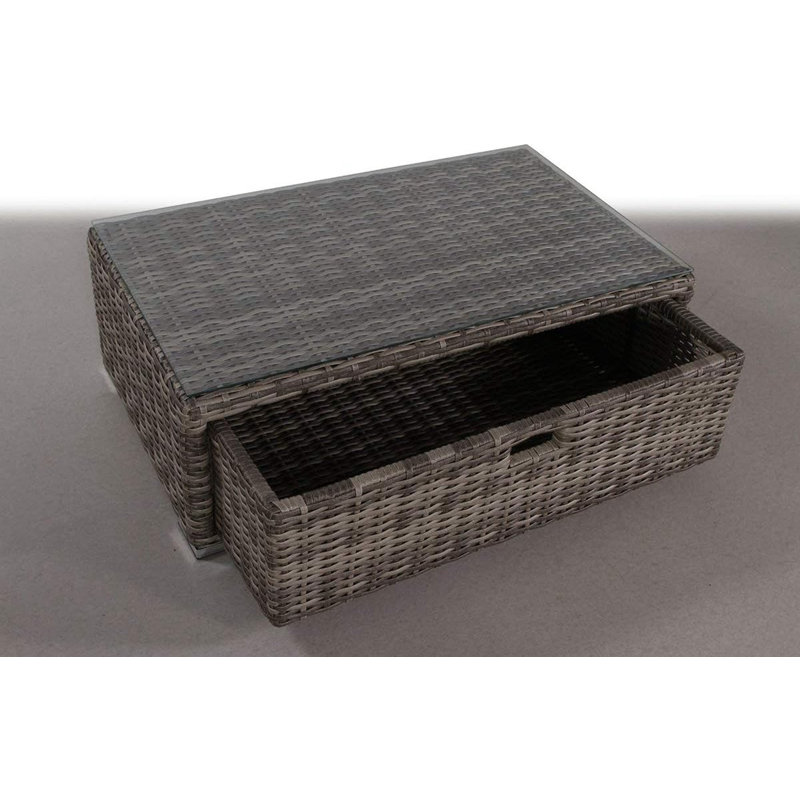 Fully Assembled Glass Outdoor Coffee Table