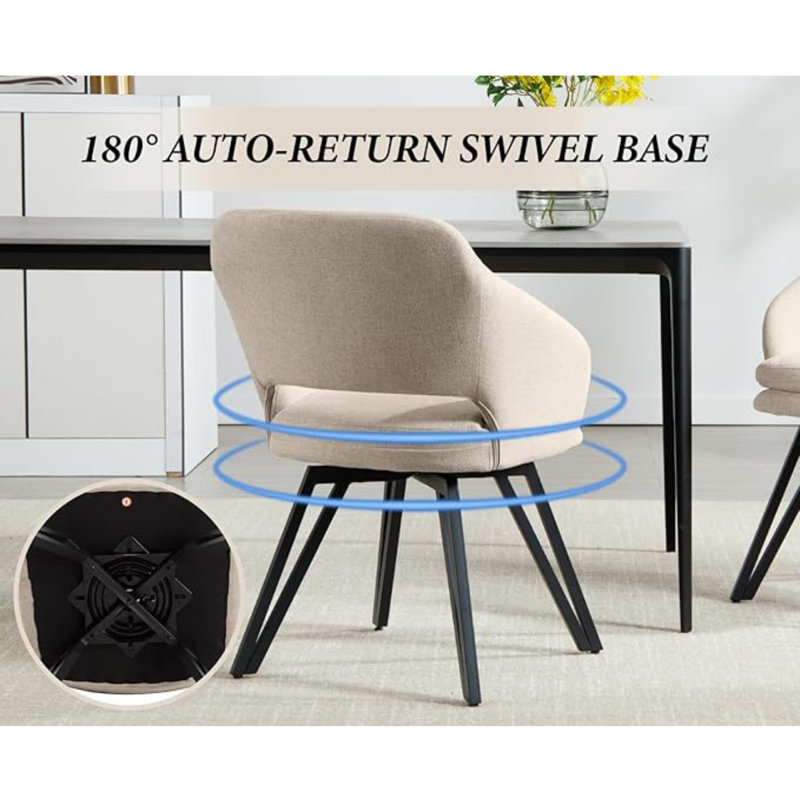 47.5cm H Upholstered Metal Accent, Oatmeal