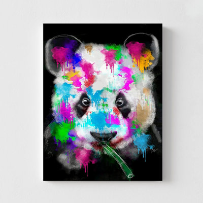 Art photographique de panda, art mural mignon panda, impression murale de panda, impression d'art animalier unique, idée de décoration murale pour salle de billard au sous-sol