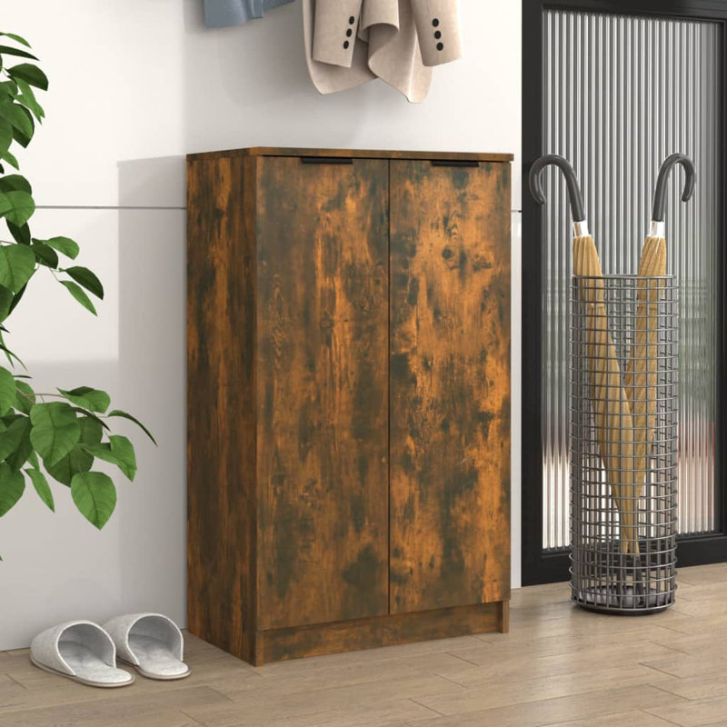 Shoe Cabinet for 12 Pairs of Shoes, Smoked Oak