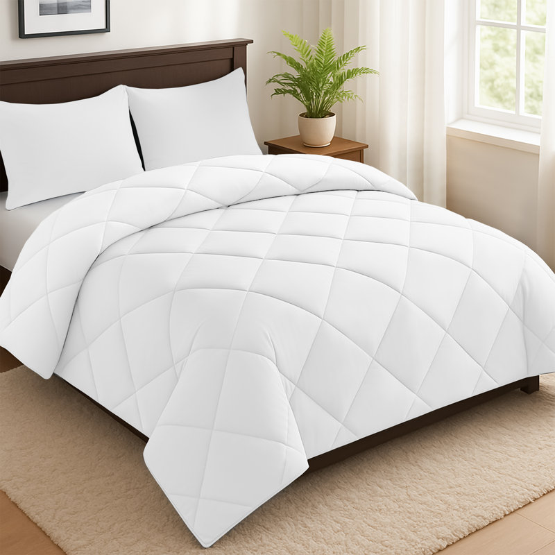 Ensemble d'édredon réversible en duvet synthétique microfibre en duvet synthétique 3 pièces toutes saisons avec taies décoratives