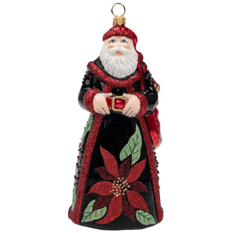 Glitterazzi Poinsettia Santa