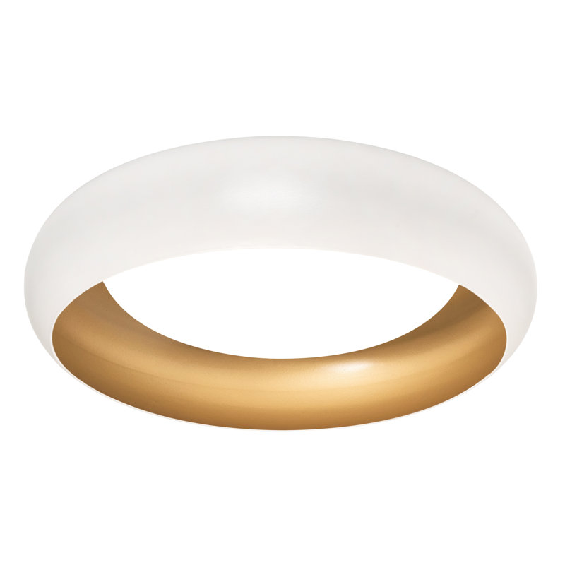 1 lumière 15 po, Blanc/doré