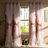 Double Layer Bow Curtains With Ruffle Sheer Overlay, Shabby Chic Room Darkening Drapes For Bedroom And Living Room, Blackout And Privacy Window Treatments-436123967-436124113