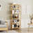Bamboo Shelf, 6 Tier Bookcase Storage Shelves, Tall Book Rack Shelving Unit, Multipurpose Storage Display Shelf Adjustable Storage Rack