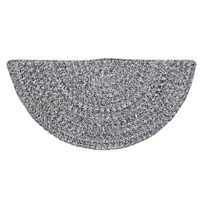 Tapis noir et blanc tressé Ociuso