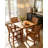 Patio Table Square All-Weather HIPS Patio Dining Table Outdoor Dining Table for Backyard Garden Deck Poolside, Teak-1378304468