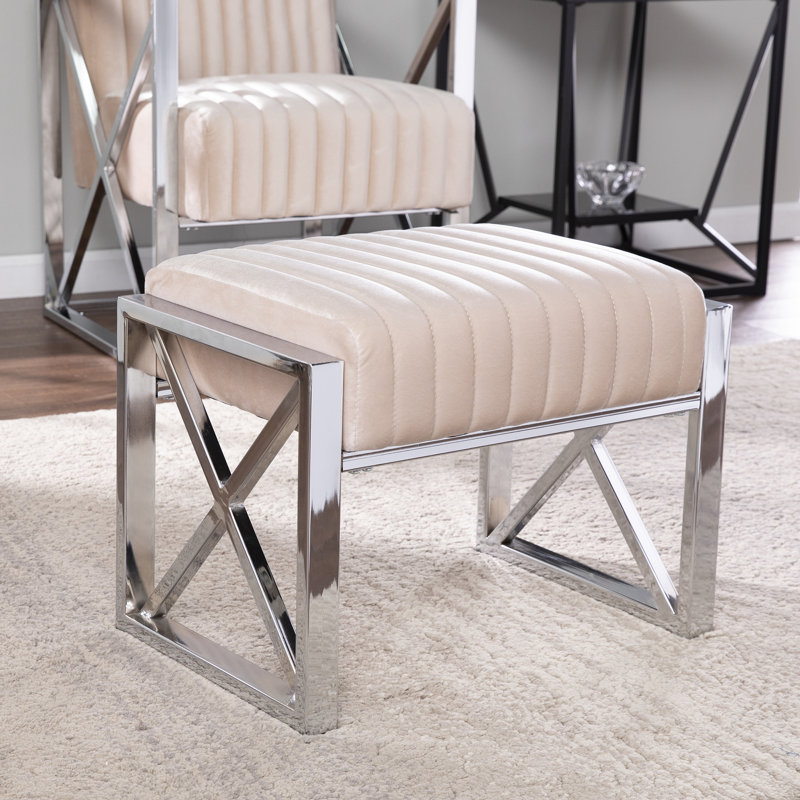 Pelley Velvet Ottoman