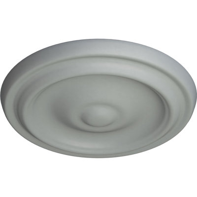 Endurathane Maria Ceiling Medallion, 9 5/8"OD x 1 1/8"P (Fits Canopies up to 1 3/4"), Factory Primed