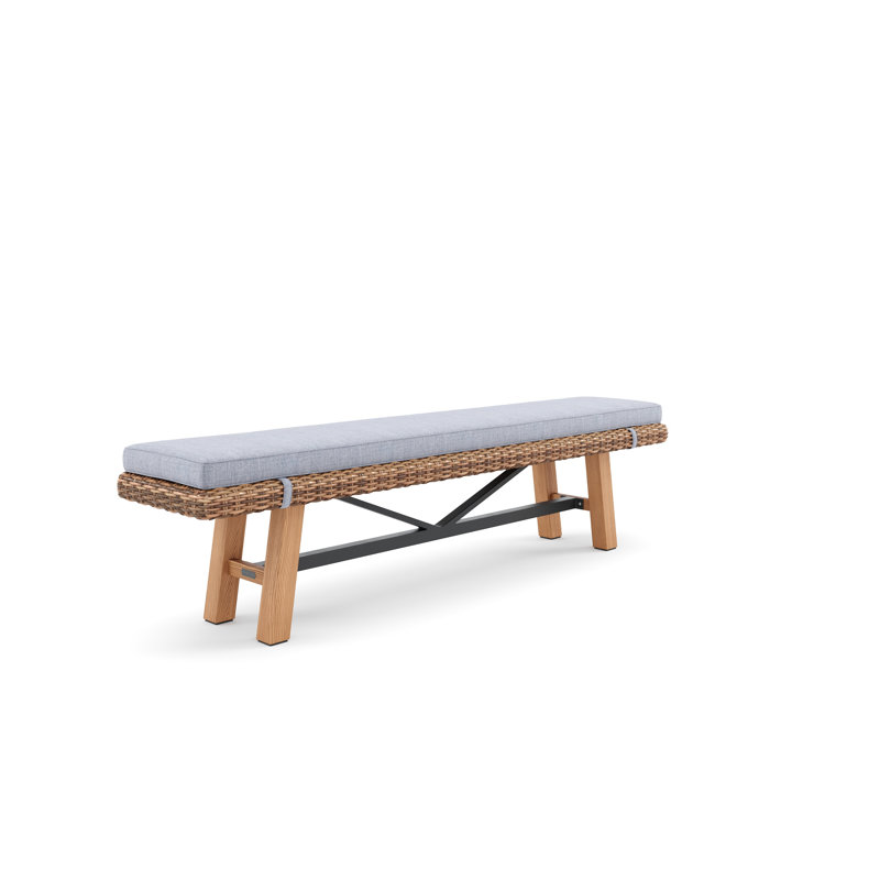 Truss Outdoor Teak Dining Bench