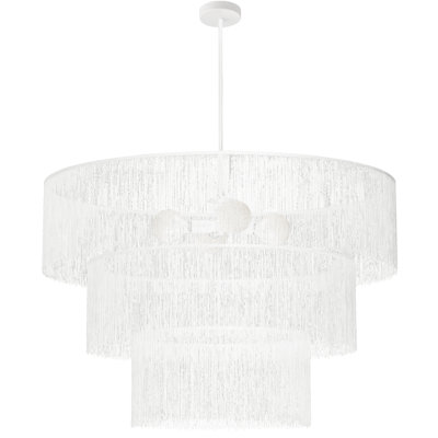 Lustre 4 lumières Cesidia - avec abat-jour