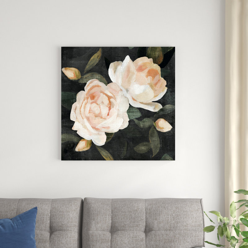 " Soft Garden Roses II " by Emma Caroline Painting Print, 30" H x 30" W