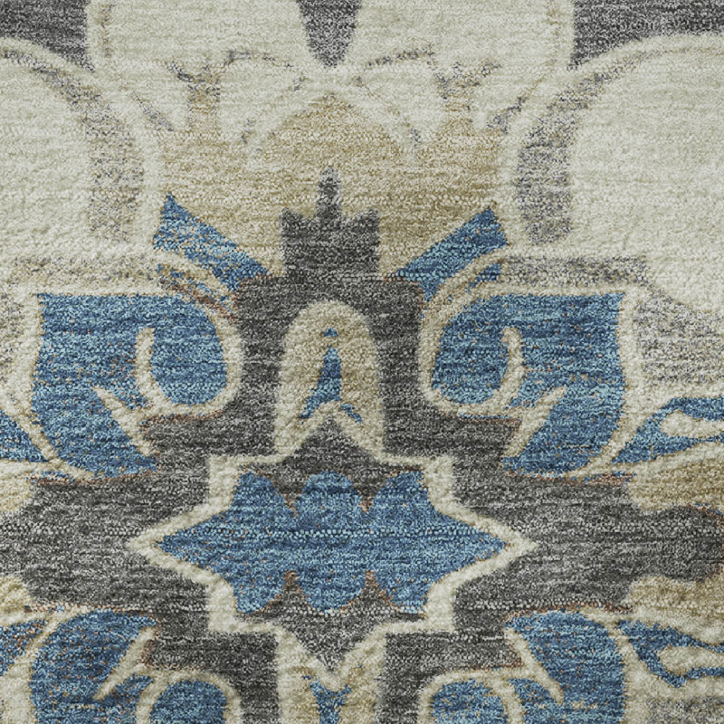 Premium Machine Washable Mayfield AMF1947 Global Rug, Rectangle 1'8" x 2'6"