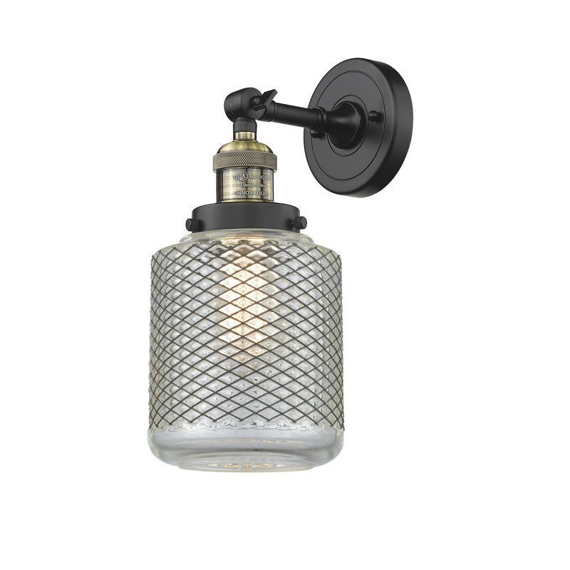 Iyana Dimmable Bath Sconce, 6 Watt Vinage LED Bulb, Black Antique Brass