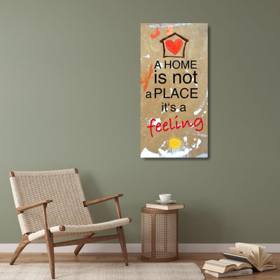 Trinx Holzner, Renate Gallery Wrapped Canvas Art Titled: A Home is not a Place its a feeling 11442