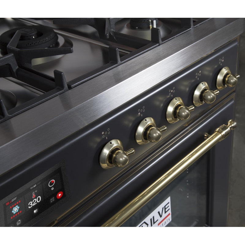 Majestic II 30" 2.3 cu. ft. Freestanding Dual Fuel Range, Liquid Propane, Gloss Black/Bronze
